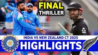 India Vs New Zealand Final Match Highlights Icc Champions Trophy 2025 Ind Vs Nz Final Highlights