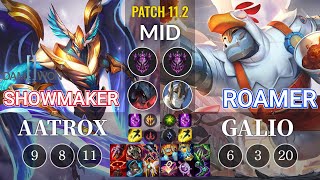 DWG ShowMaker Aatrox vs Roamer Galio Mid - KR Patch 11.2