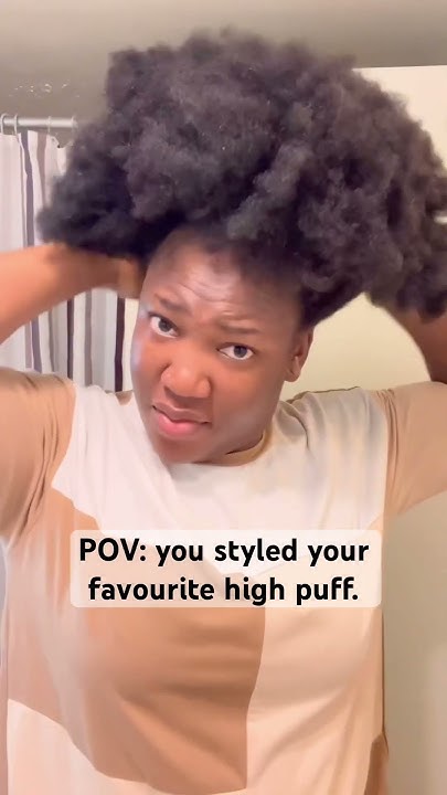  MY FAVOURITE HIGH PUFF. Easy to style. #4chairstyles #naturalhair # ...