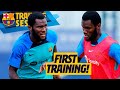 KESSIE MEETS HIS NEW BARÇA TEAM MATES IN TRAINING 🔴🔵