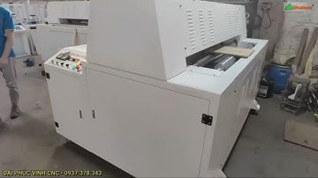 TEST MÁY CÁN VÂN GỖ 2 MẶT WOODMASTER, Máy gia nhiệt tạo vân gỗ Siêu Đẹp