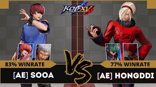 KOFXV🕹️A.E SOOA (Chris/O.Yashiro/Shermie) vs A.E HONGDDI (Shun'ei/Najd/Ash)🕹️Replay Match - 02/04/24