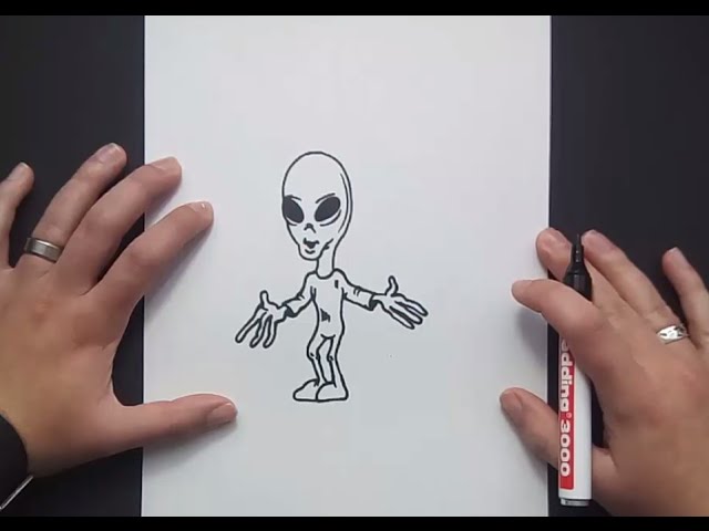 Como dibujar un alien paso a paso 2 | How to draw an alien 2 - thptnganamst.edu.vn