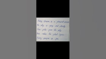 Writing Five lines on "Rainy Season" | #shorts #calligraphy