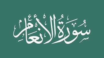 سورة الأنعام 1 - 110