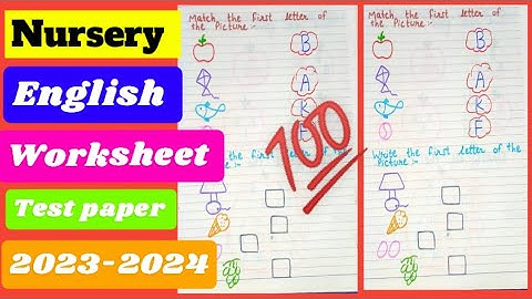 Nursery syllabus|Nursery English worksheet|Nursery syllabus 2023-2024