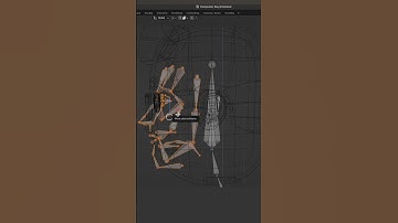 How to Rig a Character #shorts  Blender 3.1 Beginner Tutorial - Converting a 2D Illustration to 3D