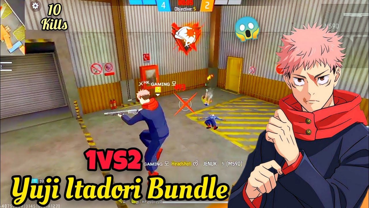 New Lonewolf & New Yuji Itadori Bundle 😊 1vs2 all Round☠️ ||#freefire #viralvideo #zeroxff #bhakti 