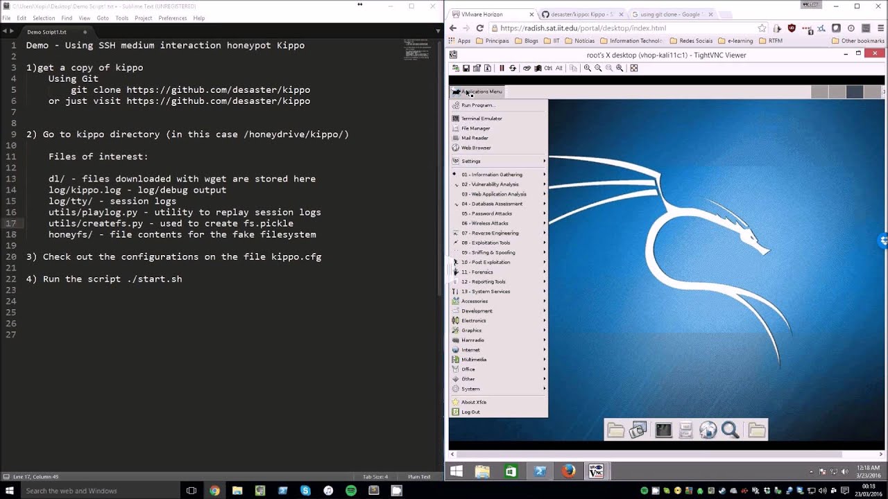 Honeypot project - Kippo Setup and walk-through - YouTube