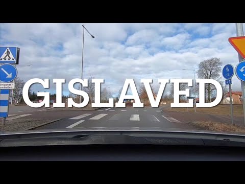 Gislaved. Dashcam driving. Sweden