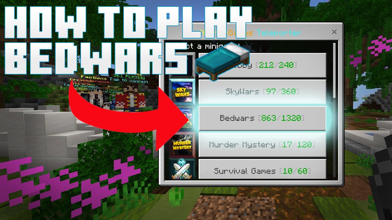 how to play bedwars in minecraft pe 1.19  bedwars server for minecraft pe  