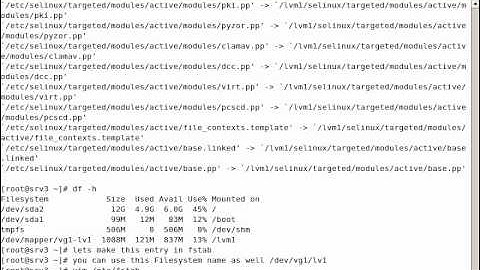 Creating logical volume manager LVM