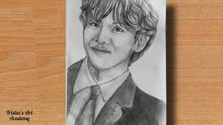 BTS V Drawing | kim Taehyung pencil sketch | How to draw bts kpop for beginners | How to draw bts v