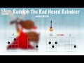 Rudolph the red nosed reindeer    christmas ukulele play along very easy c d7 f and g