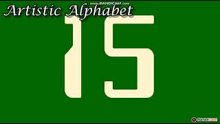 Numbers Artistic Alphabet No Trasition