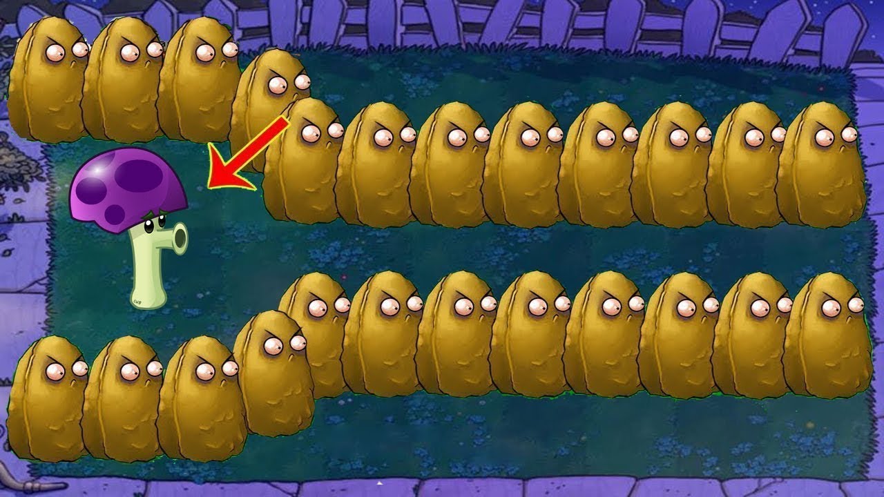 Plants vs Zombies Hack - Scaredy Shroom vs 99 Gargantuar vs Zombies ...