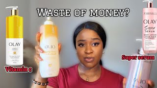 OLAY SUPER SERUM vs OLAY VITAMIN C. All you need to know before you buy!   #olay #bodylotion 