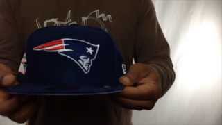 Patriots 'SIDE TEAM-PATCH' Navy Fitted Hat by New Era
