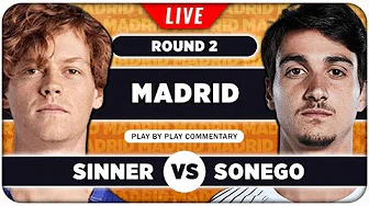 SINNER vs SONEGO • ATP Madrid 2024 • LIVE Tennis Play-by-Play Stream