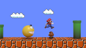 Pacman vs Super Mario CRAZY BATTLE