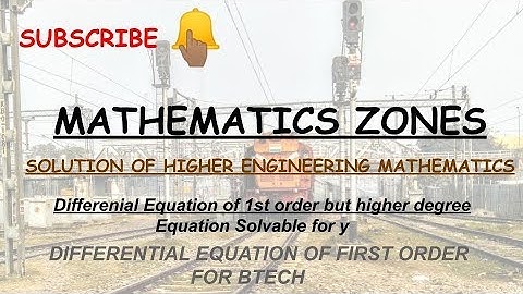 EQUATION SOLVABLE FOR y |✓ Exercise 11.10 question 1,2,4&5 solved with🔥🔥 concept||For theory go⬇️