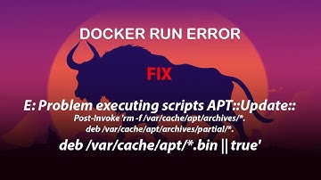 UBUNTU FIX: E: Problem executing scripts APT::Update::... *.deb /var/cache/apt/*.bin || true