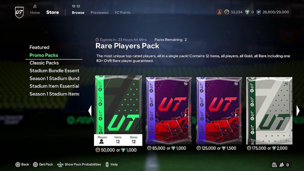 FC24 Open 50K Pack Rare Players Pack YouTube