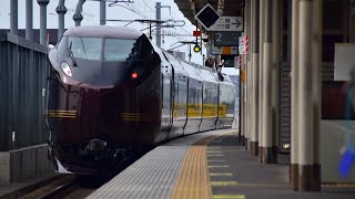 【警笛あり】E655系 ハイグレード車両和(なごみ)で行く栃木への特別な旅 団臨 日光行 長町駅にて