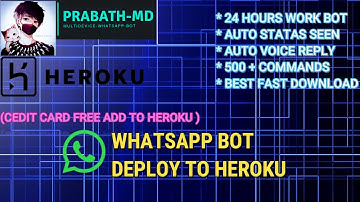 How to Create Whatsapp Bot Prabath MD Deploy to Heroku platform #sinhala  @IMALKAHANSAMAL  #easy