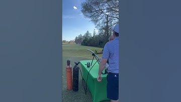 420 yard golf ball cannon shot to 12 feet!