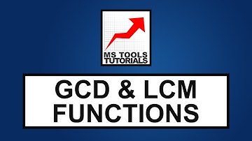 Excel Tutorial For Beginners - How To Use GCD & LCM Functions | MS Tools Tutorials