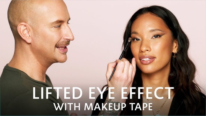 4 steps for easy DIY perfect eye makeup using cello tape 1. Take off the  stickiness by rubbing it on the back of your hand…