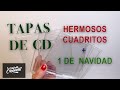 ♻ Tapas de CD/ 3 pares de Cuadritos+1 de NAVIDAD 🎄