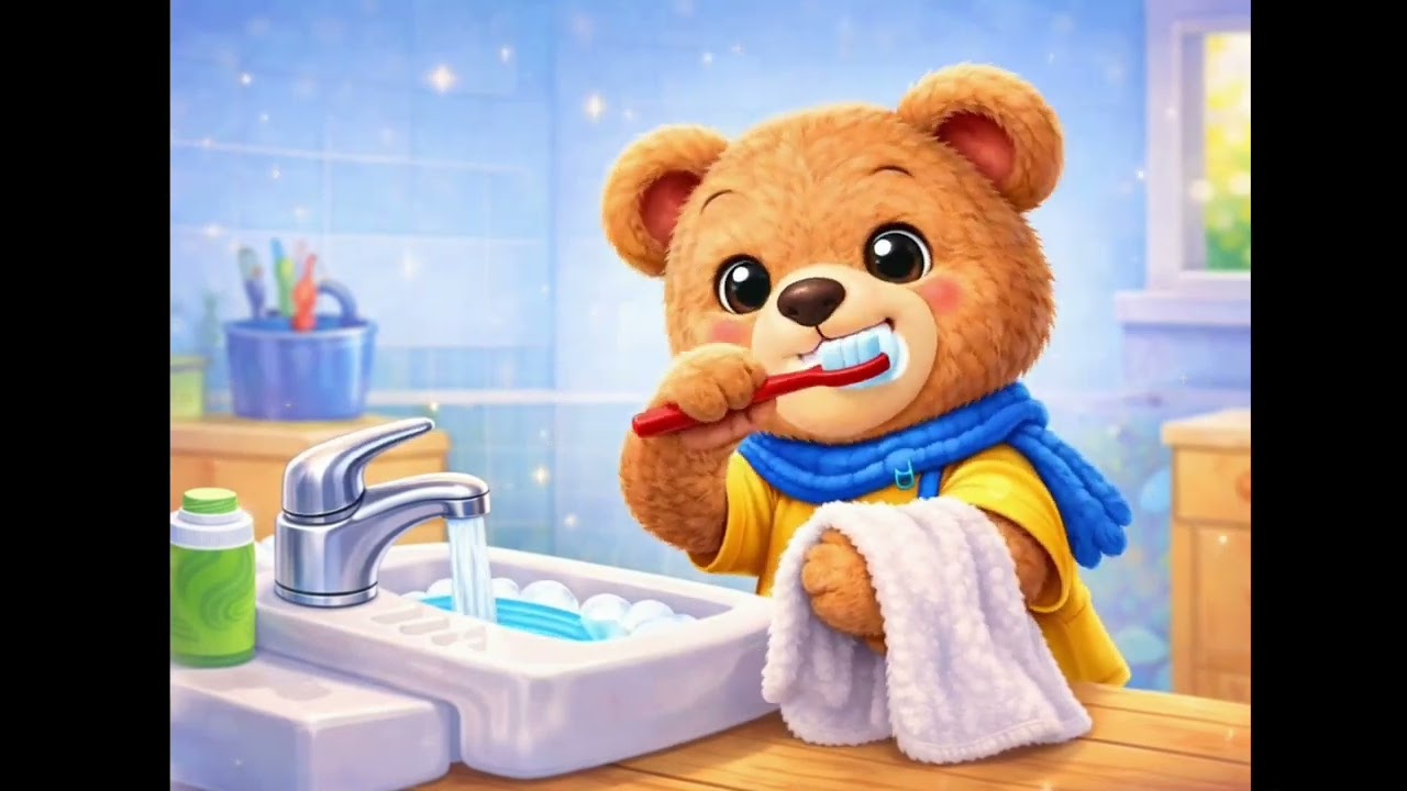 🧸 Myjemy Zęby z Misiem | Wesoła Piosenka dla Dzieci 🪥✨