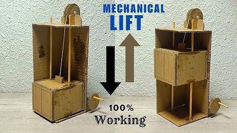 Elevator Working Model | School Science Project | Mechanical Lift working models #gokuscraftkada