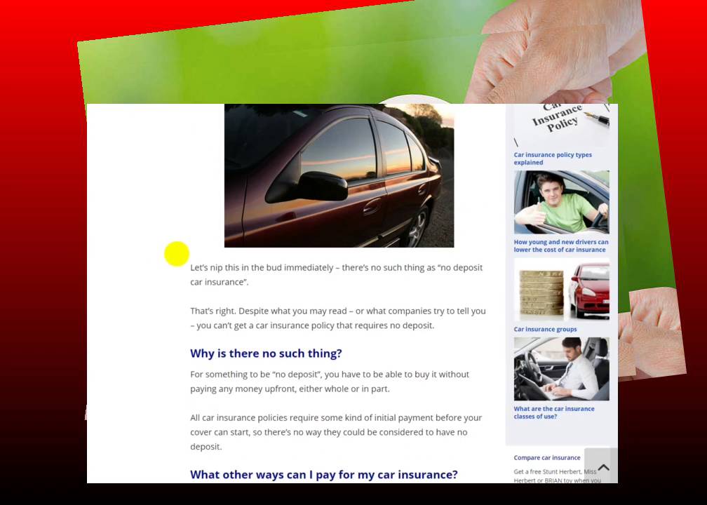 car insurance low down payment