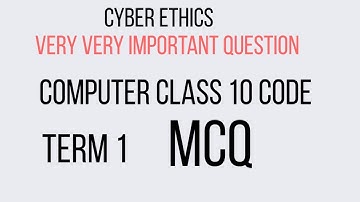 CYBER | cyber ethics | cyber crime | MCQ | code 165 | class 10 | term 1 exam