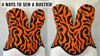 Celebrity 4 Ways How to sew a Structured Deep V-Neck bustier for beginners Profile