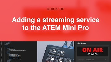 Adding a custom streaming destination to the ATEM Mini Pro // Quick Tip