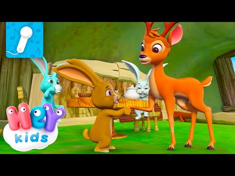 Dans Sa Maison Un Grand Cerf! KARAOKÉ | Chant d'animaux | HeyKids - Chansons des maternelles