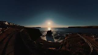 95% Partial Solar Eclipse Darkens The Sky At Polzeath, Cornwall. 12/08/2026