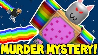 Roblox Murder Mystery Attack Of The Nyan Cat Youtube - nyan cat t shirt roblox