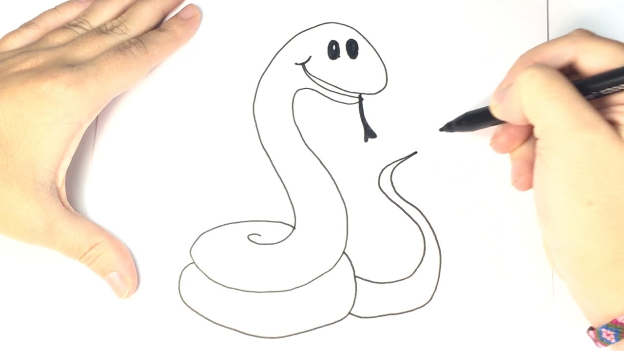 Cómo dibujar una Serpiente para Niños paso a paso | Dibujo Fácil de  Serpiente - thptnganamst.edu.vn