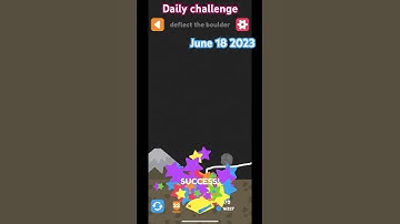 Squiggle drop - daily challenge June 18 2023 | deflect the boulder #squiggledrop #applearcade