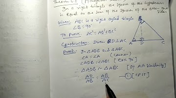 Theorem 6.8: Pythagoras Theorem, Chapter 6 Triangles Maths Class 10 Ncert