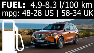 BMW X1 xDrive23i MHEV fuel consumption economy city highway autobahn motorway mpg l/100 km U11 2023