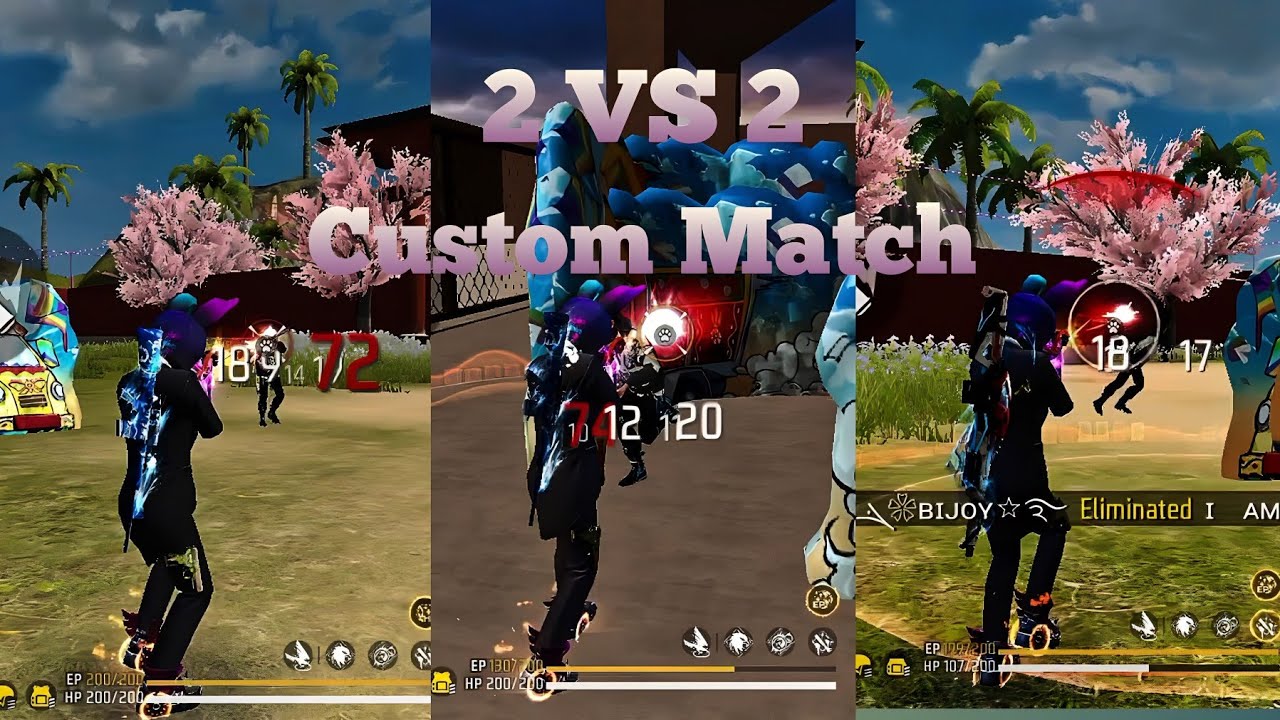 2 VS 2 Custom 4K Match Gameplay.Free Fire Friendly Custom match ...