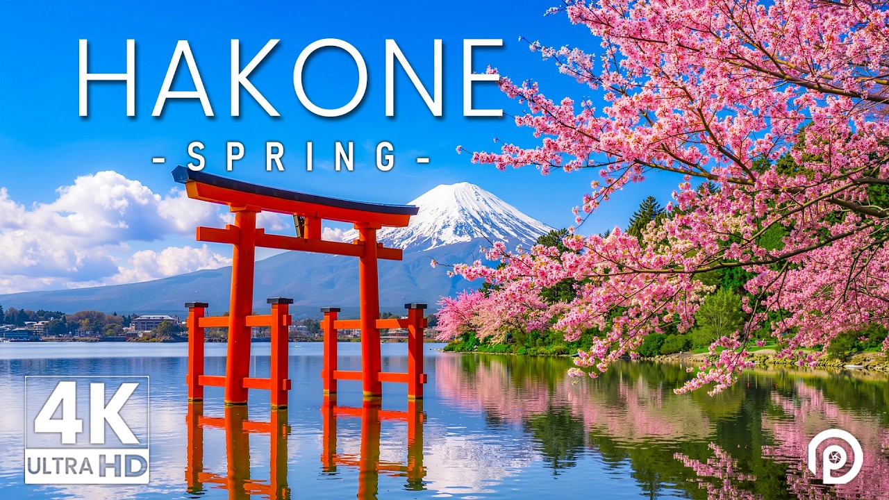 Hakone in Spring 4k - Relaxing Music With Beautiful Natural Landscape - 4K Video UHD