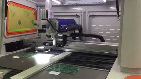 self automatic laser marking machine on PCB board QR code marking