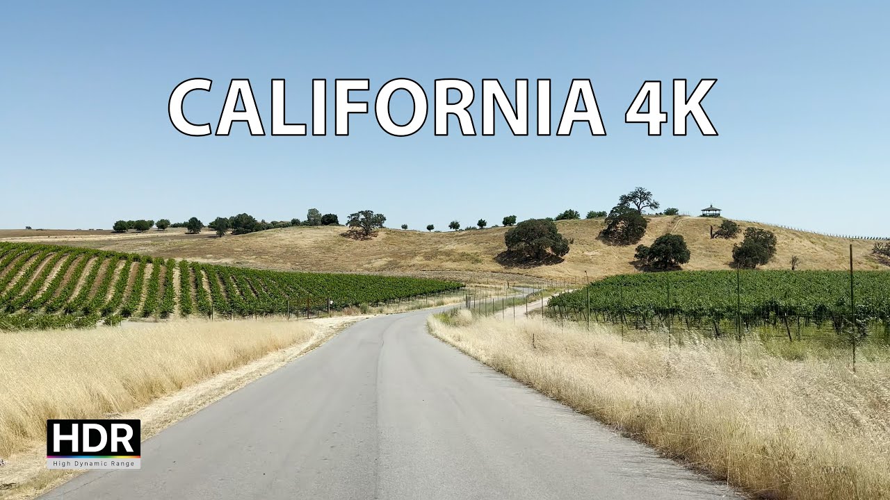 Driving California 4K HDR - 40,000 Vineyard Acres - Paso Robles - USA